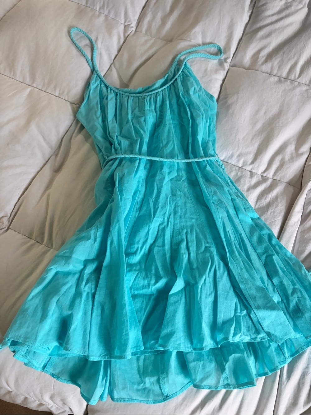 Alice + Olivia Turquoise Braided-Strap Sundress